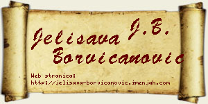 Jelisava Borvičanović vizit kartica